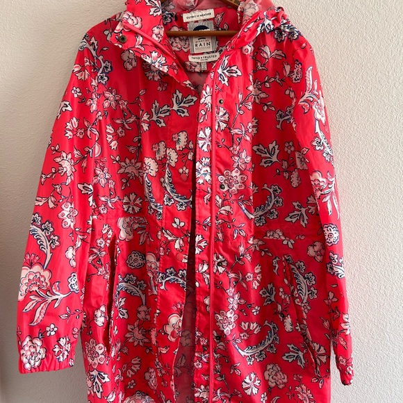 Jules “RIGHT AS RAIN“ Floral Rain Jacket SIZE 8 - Picture 2 of 4
